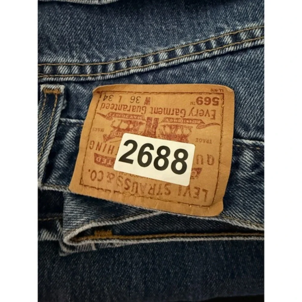 VTG Y2K Levis 569 Jeans 36x34 Stonewash Loose Straight RedTab Baggy Skate Grunge